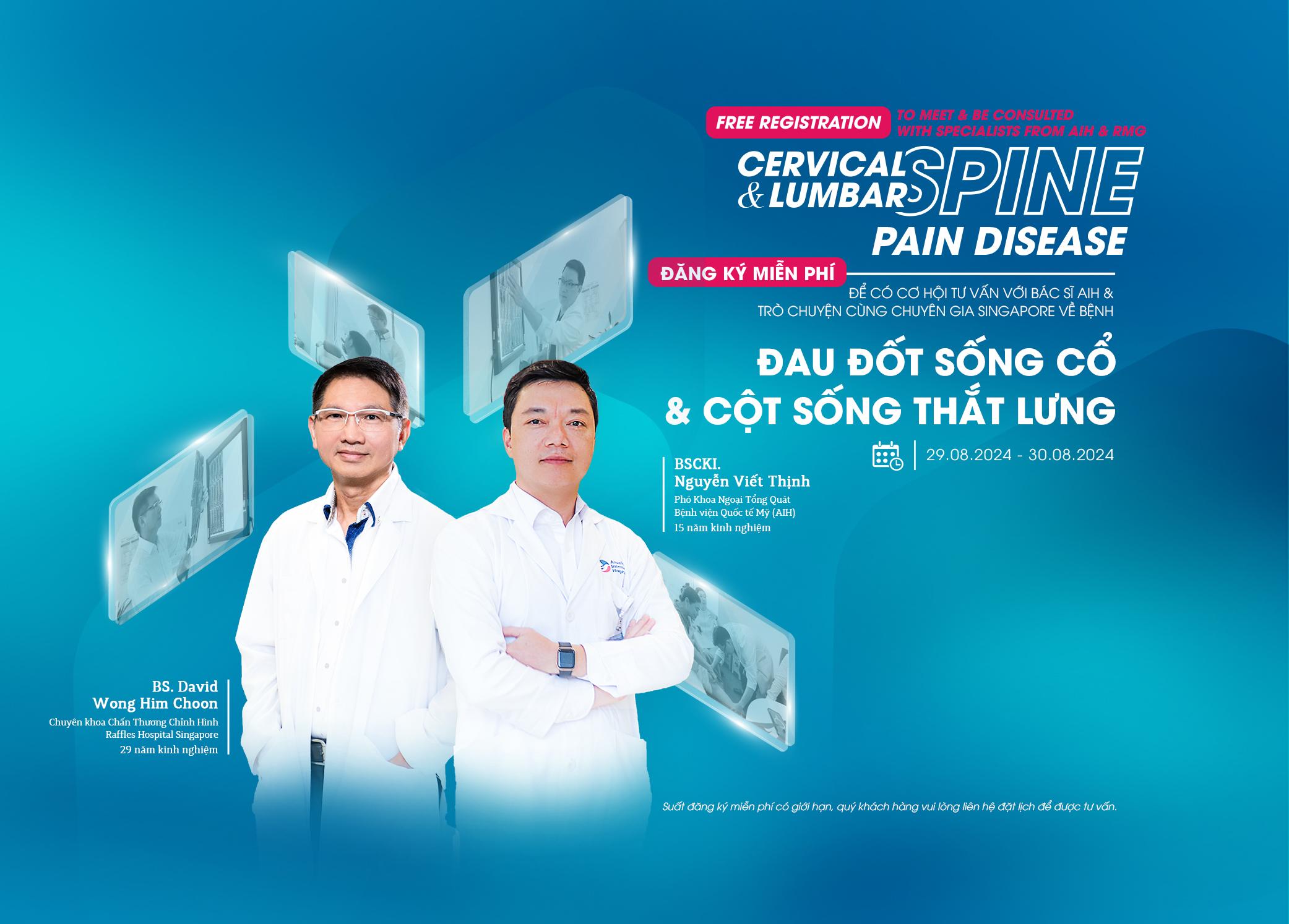 CONSULTATION ON “CERVICAL SPINE AND LUMBAR SPINE PAIN” WITH SINGAPOREAN DOCTOR AT AIH
