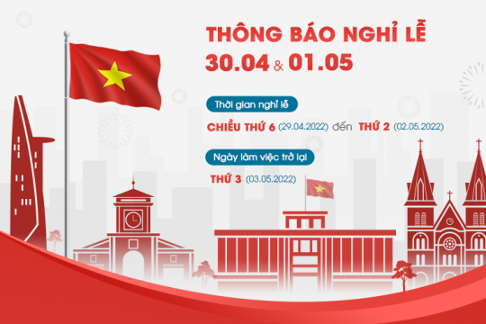 HOLIDAY SCHEDULE ANNOUNCEMENT ON THE LIBERATION DAY AND LABOR DAY 2022