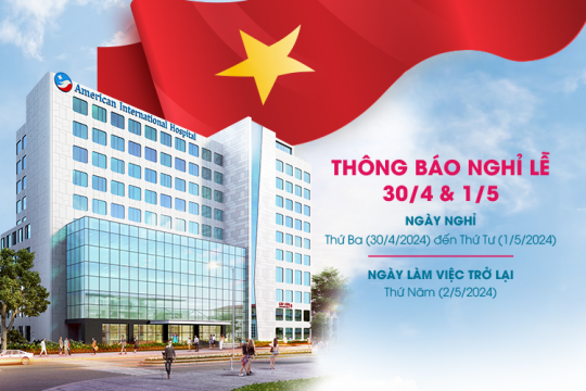 THÔNG BÁO NGHỈ LỄ 30/4 & 1/5 NĂM 2024​
