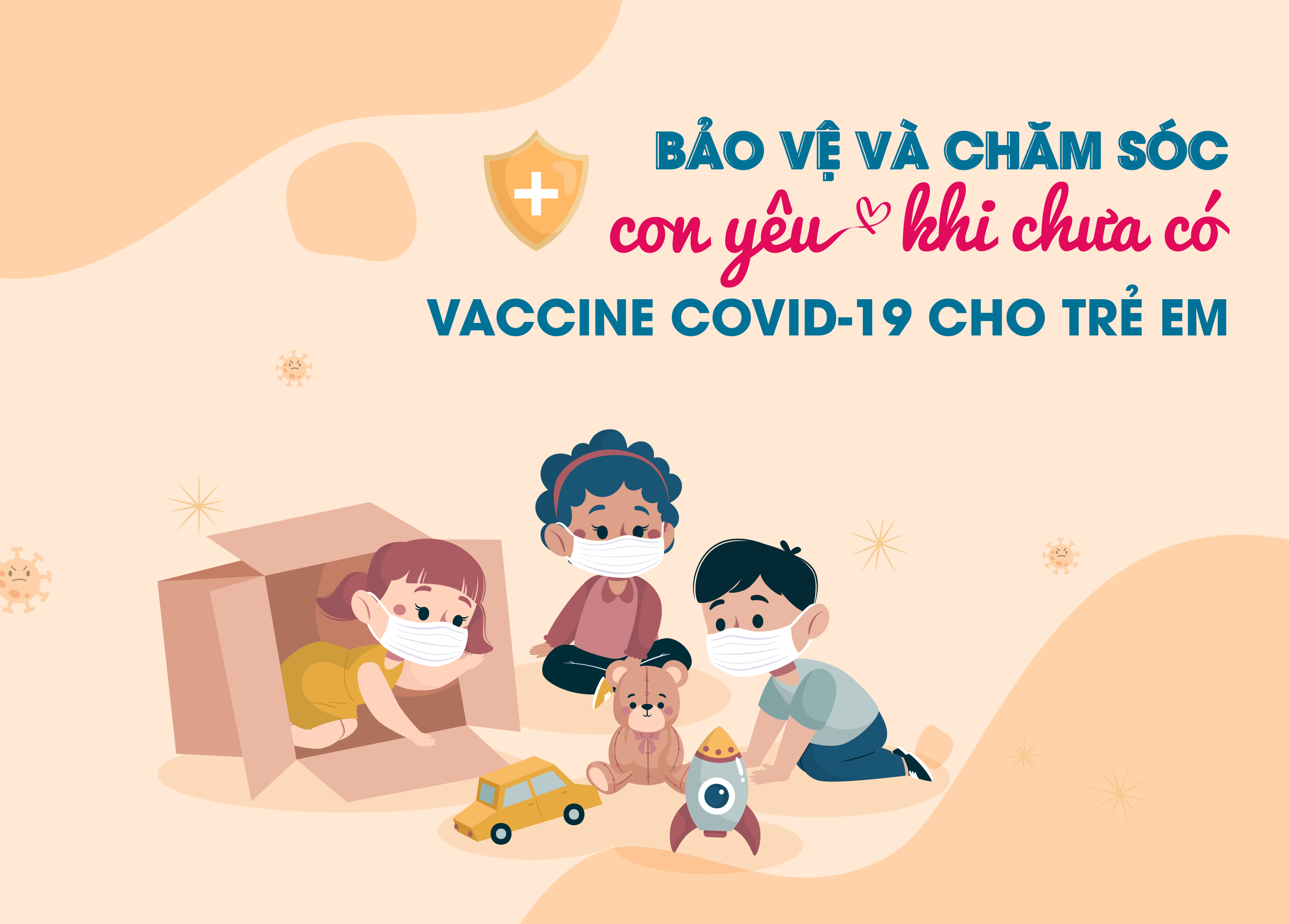 BẢO VỆ VÀ CHĂM SÓC CON YÊU KHI CHƯA CÓ VACCINE COVID-19 CHO TRẺ EM