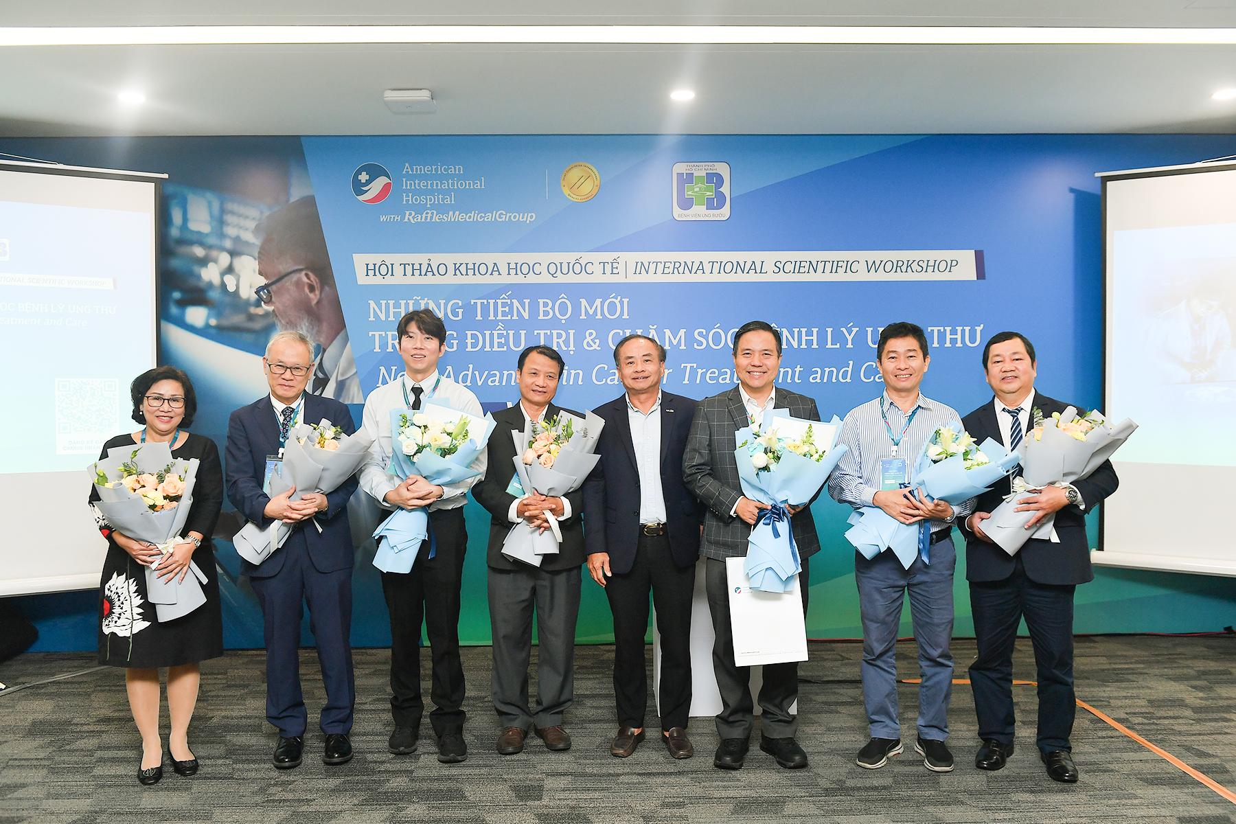 BỆNH VIỆN QUỐC TẾ MỸ (AIH) THÀNH CÔNG TỔ CHỨC HỘI THẢO KHOA HỌC UNG BƯỚU VỚI CÁC DIỄN GIẢ ĐẾN TỪ BỆNH VIỆN RAFFLES SINGAPORE VÀ BỆNH VIỆN UNG BƯỚU TP.HCM