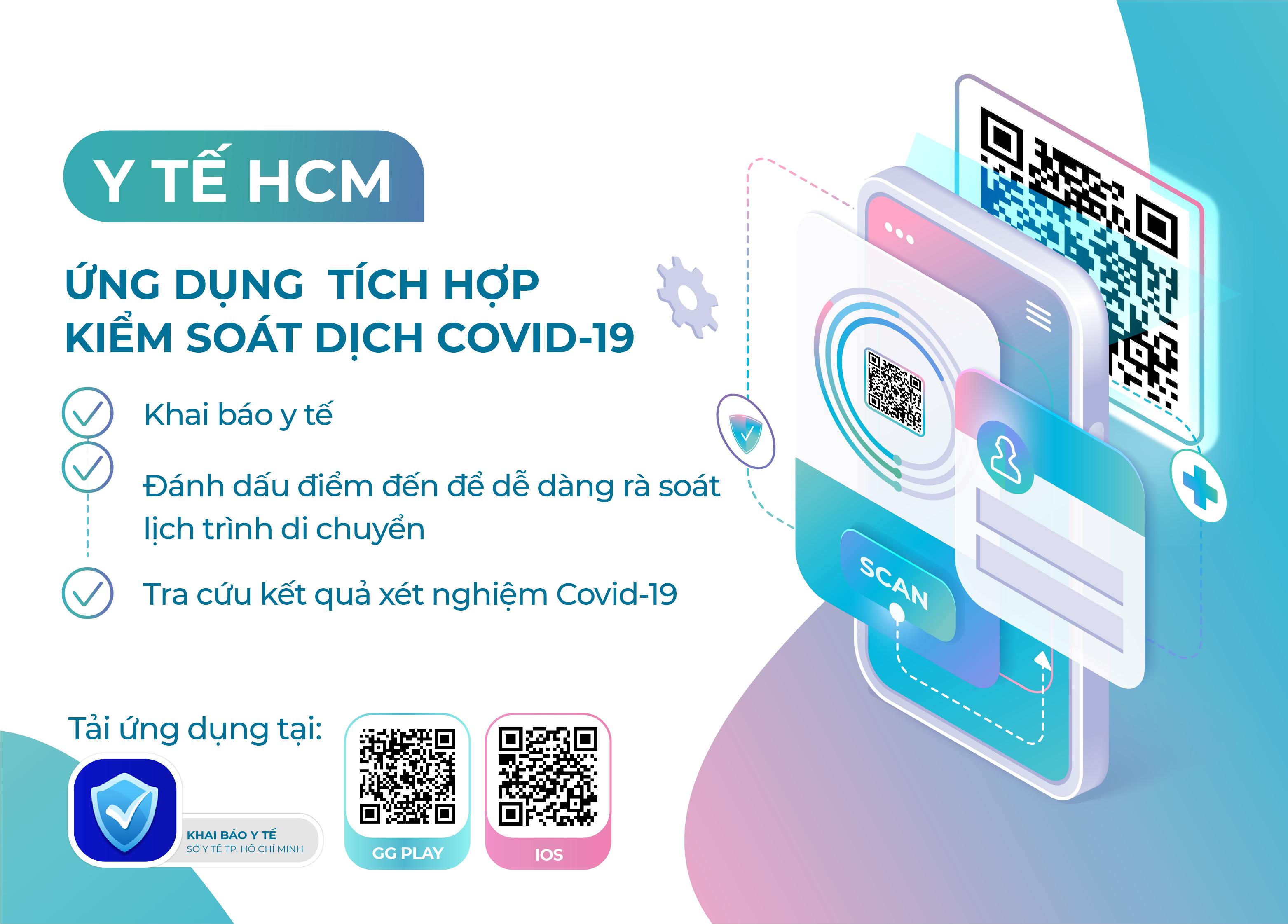 Y TẾ HCM: ỨNG DỤNG TÍCH HỢP KIỂM SOÁT DỊCH COVID-19