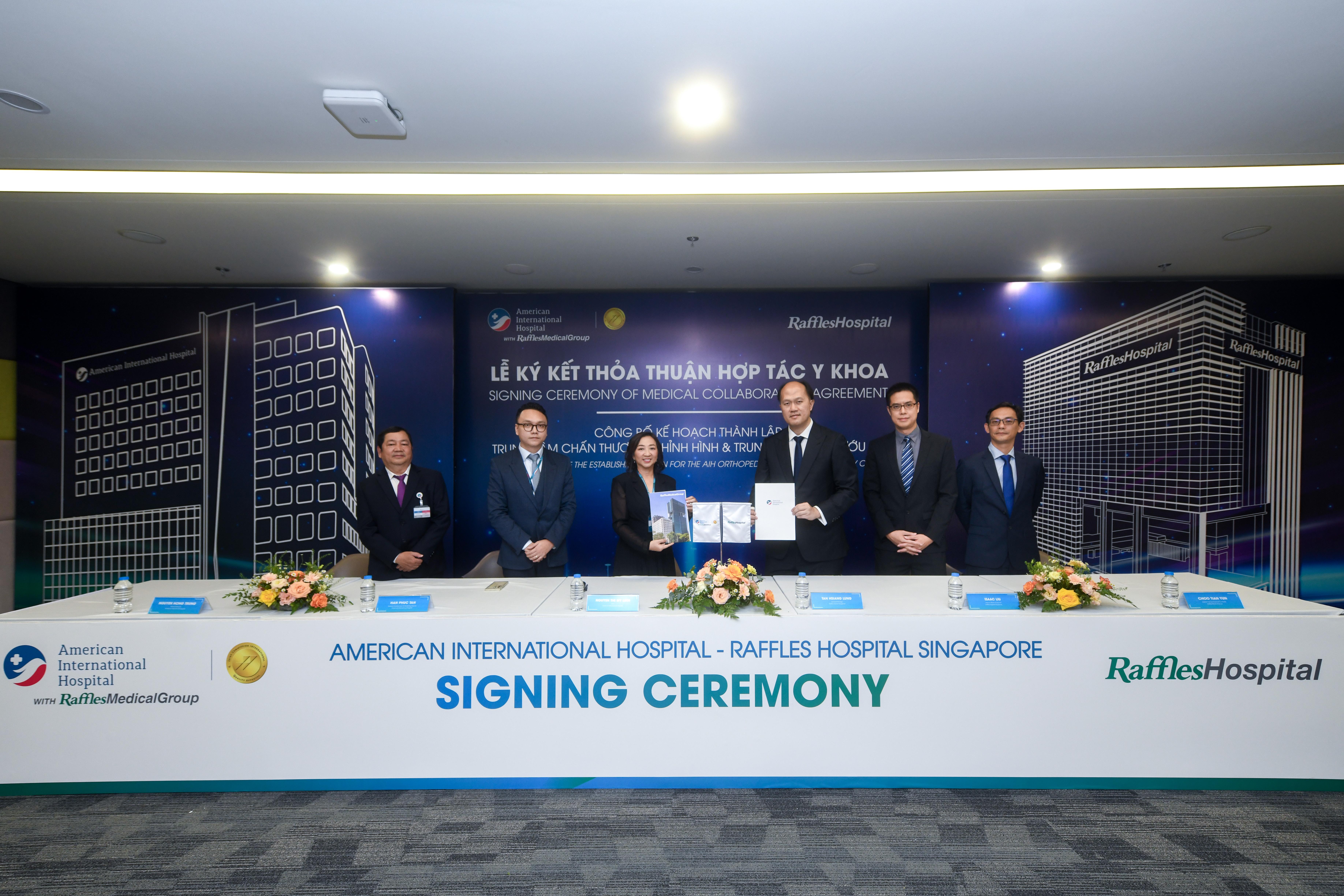 AMERICAN INTERNATIONAL HOSPITAL (AIH) SIGNED MEDICAL COLLABORATION AGREEMENT WITH RAFFLES HOSPITAL SINGAPORE