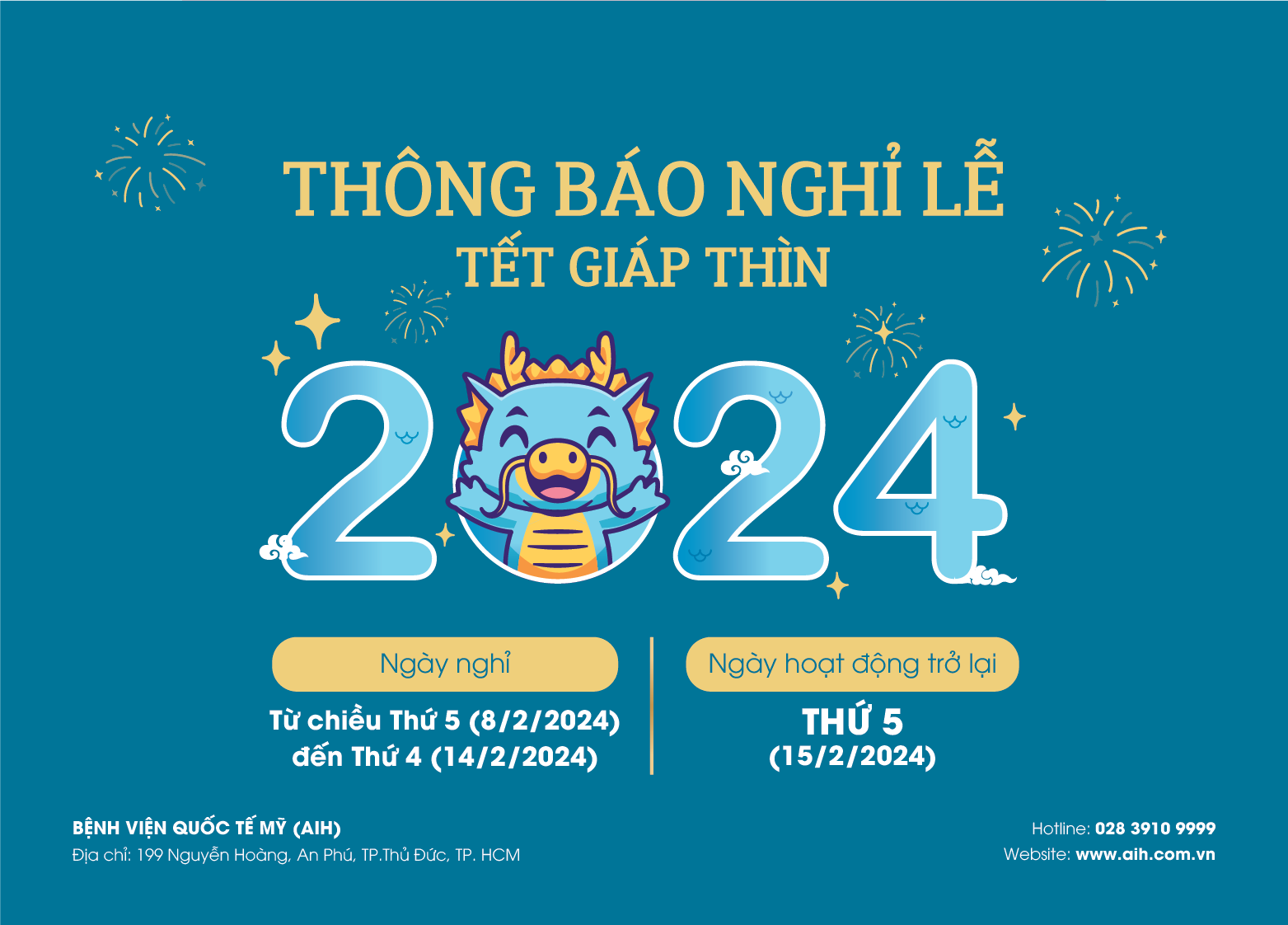 TET HOLIDAY 2024 SCHEDULE ANNOUNCEMENT ​