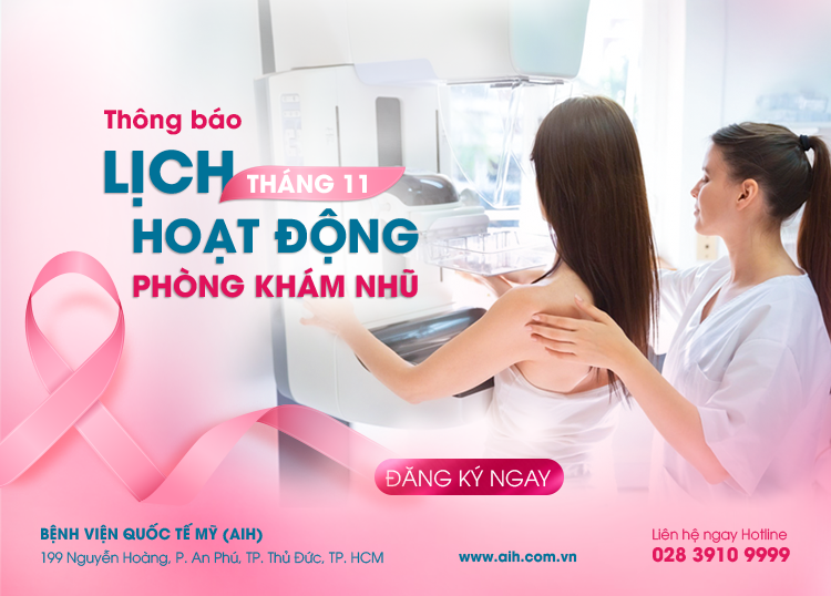 LỊCH HOẠT ĐỘNG PHÒNG KHÁM NHŨ THÁNG 11
