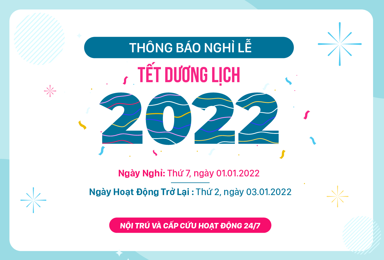 THÔNG BÁO LỊCH HOẠT ĐỘNG TẾT DƯƠNG LỊCH 2022
