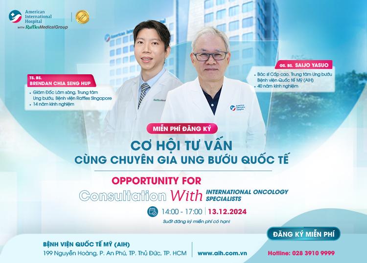 OPPORTUNITY TO CONSULT WITH INTERNATIONAL ONCOLOGY SPECIALIST AT AIH ONLY ON DECEMBER 13, 2024