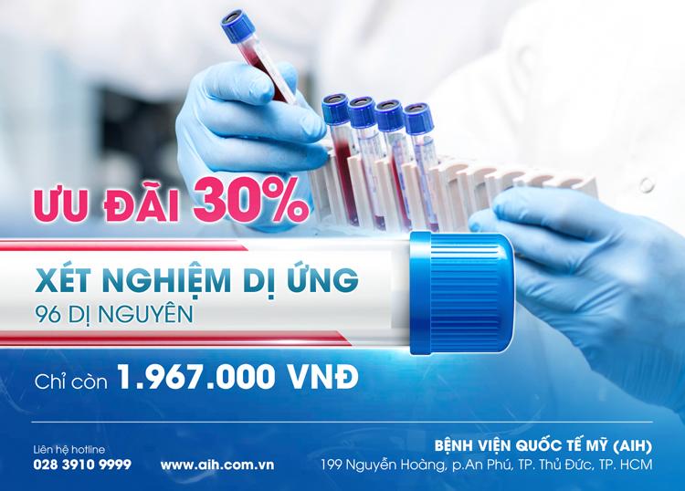 ƯU ĐÃI 30% XÉT NGHIỆM DỊ ỨNG