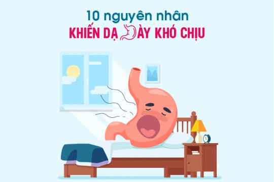 10 NGUYÊN NHÂN KHIẾN DẠ DÀY KHÓ CHỊU