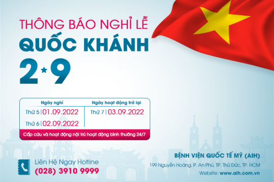 THÔNG BÁO LỊCH HOẠT ĐỘNG TRONG DỊP LỄ QUỐC KHÁNH 2/9​