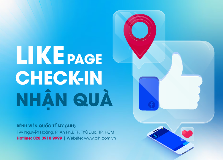 LIKE PAGE - CHECK-IN - NHẬN QUÀ